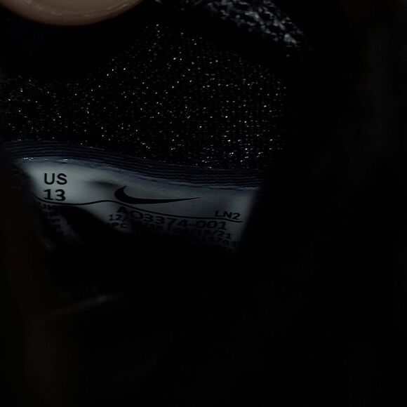 Nike Alpha Menace Elite 2 Flyknit Football Cleats Black White AO3374-001 Men's - Picture 7 of 7